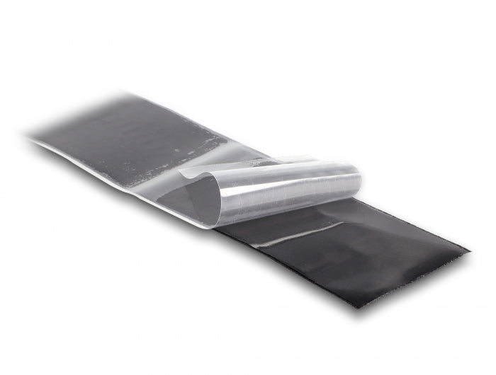 Delock Strapazierfähiges Klettband selbstklebend mit Haft- und Flauschband L 15 m x B 50 mm schwarz