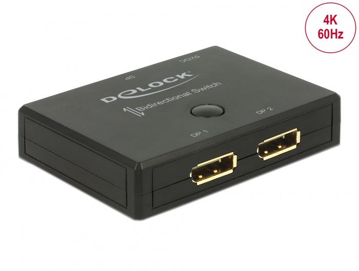 Delock DisplayPort 2 - 1 Umschalter bidirektional 4K 60 Hz