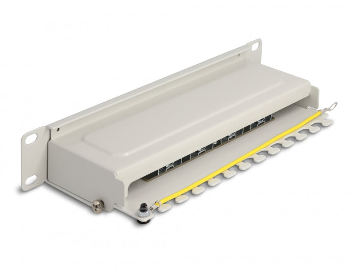 Delock 10″ Patchpanel 8 Port Cat.6A 1 HE grau