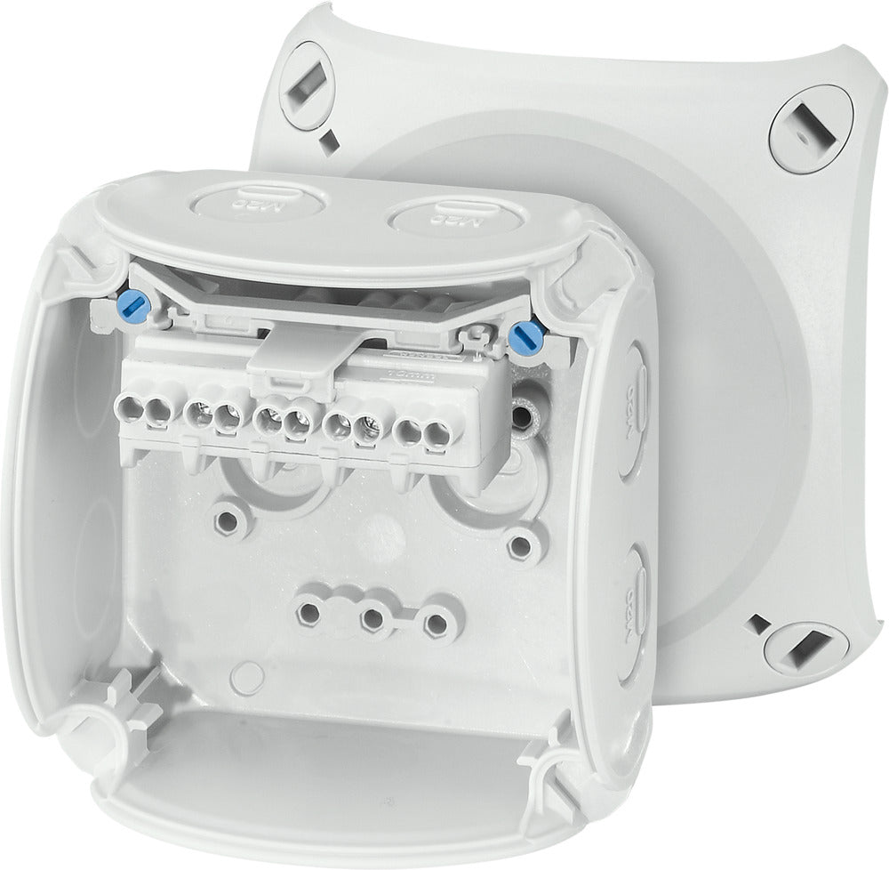 HENSEL Abzweigdose Klemme IP66/IP67/IP69 KF 0202 G 4qmm 93x93x62mm quadrat Kst