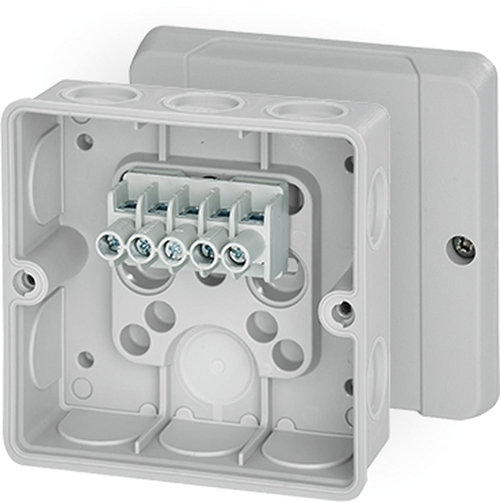 HENSEL Klemmenkasten 4qmm 5f Kst AP IP55 DE 9345 98x98x52mm hfr