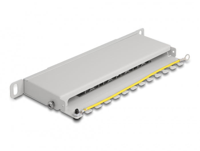 Delock 10″ Patchpanel 8 Port Cat.6A 0,5 HE grau