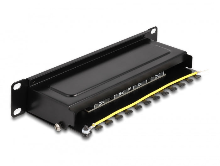 Delock 10″ Patchpanel 8 Port Cat.6A 1 HE schwarz