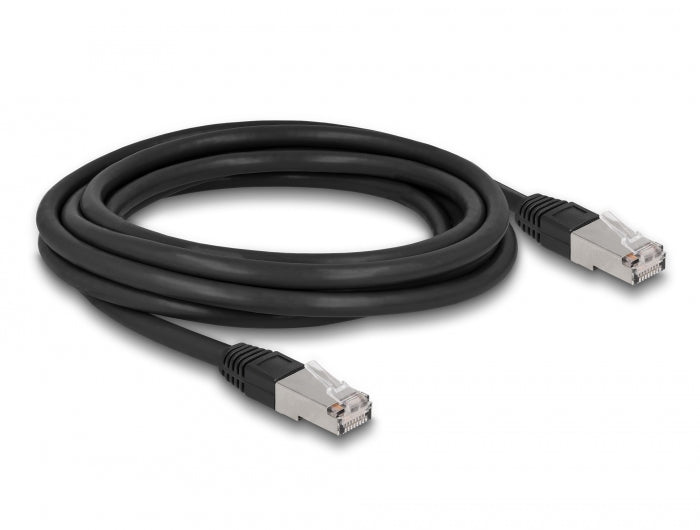 Delock RJ45 Netzwerkkabel Cat.6A S/FTP PE Outdoor 3 m schwarz