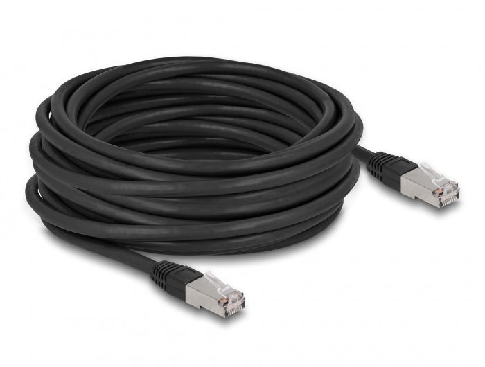 Delock RJ45 Netzwerkkabel Cat.6A S/FTP PE Outdoor 10 m schwarz
