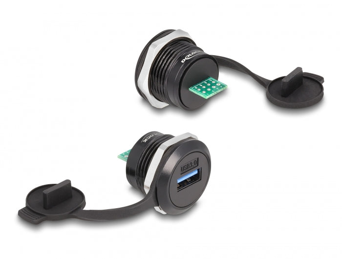 Delock USB 3.2 Gen 1 Typ-A zu PCB Einbaubuchse mit Staubschutzkappe