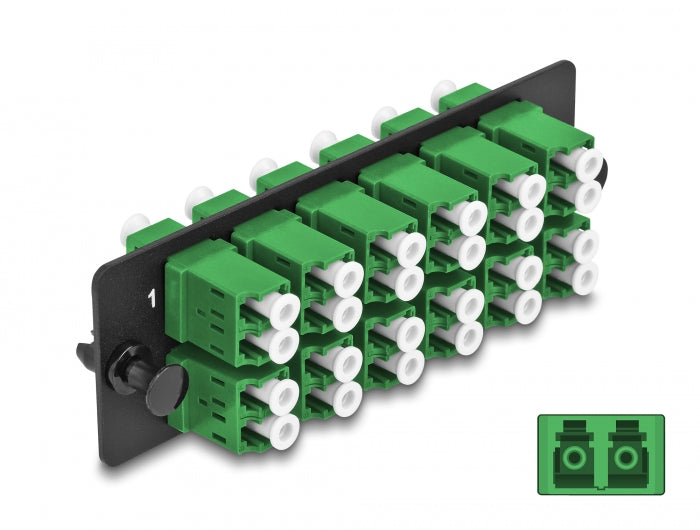 Delock LWL Adapter Panel LC Duplex APC 12 Port grün