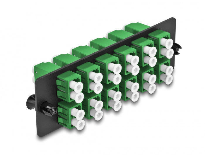 Delock LWL Adapter Panel LC Duplex APC 12 Port grün