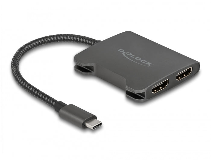 Delock USB Type-C™ Splitter (DP Alt Mode) zu 2 x HDMI MST 4K 60 Hz