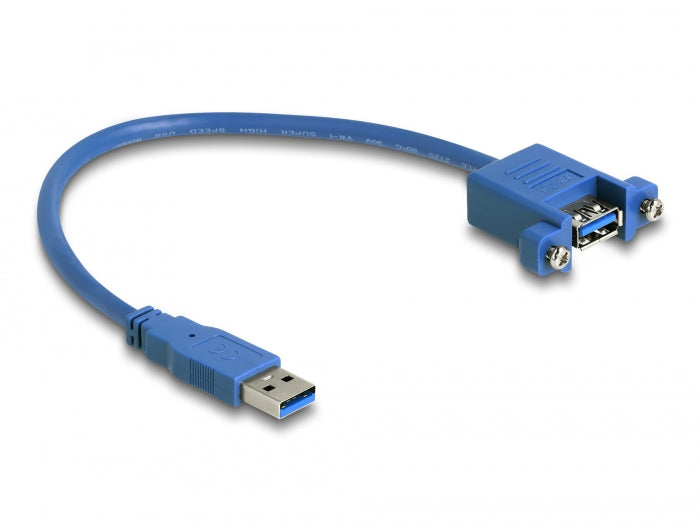 Delock USB 5 Gbps Kabel Typ-A Stecker zu USB 5 Gbps Typ-A Buchse zum Einbau 25 cm