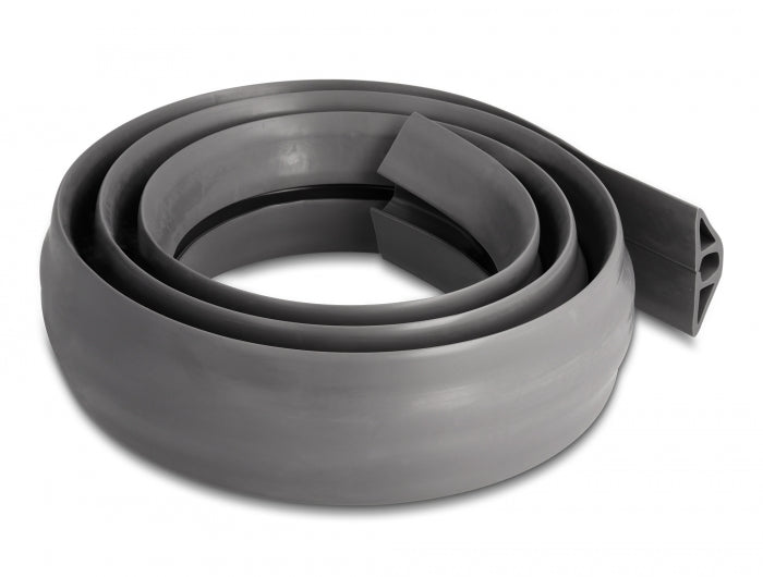 Delock Kabelkanal PVC flexibel 50 x 13 mm - Länge 1,5 m grau