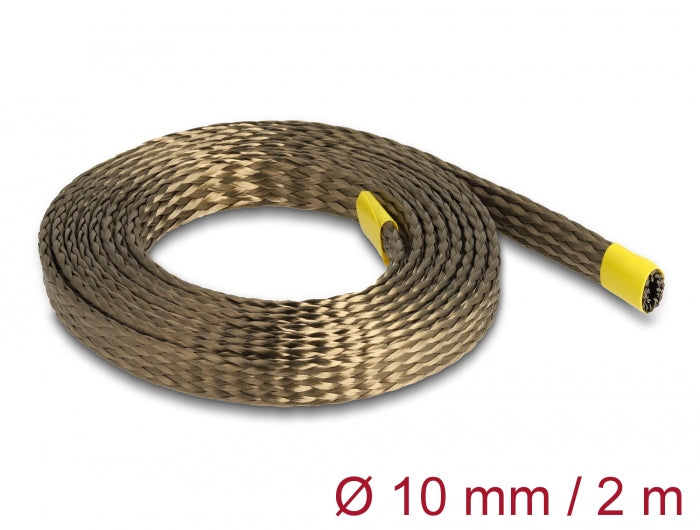 Delock Geflechtschlauch aus Basalt Fasern 2 m x 10 mm braun