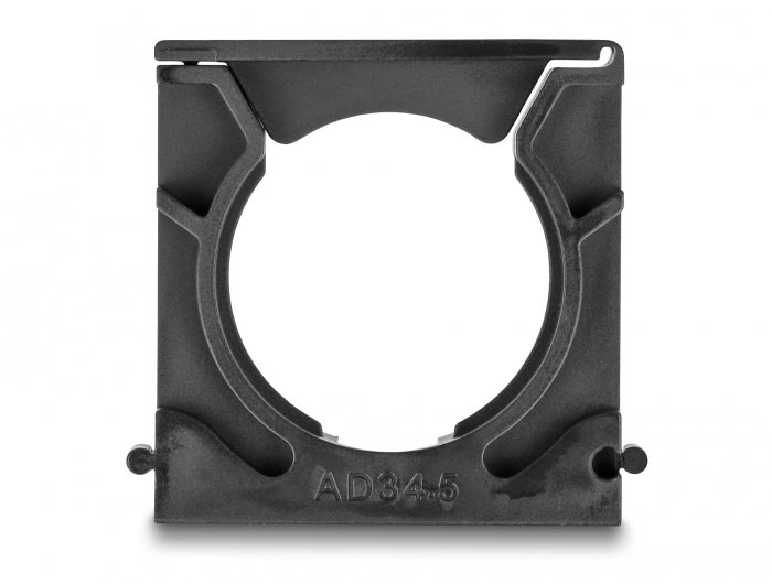 Delock Kabelschlauchhalter mit Verschlussclip 34,5 mm 4 Stück schwarz
