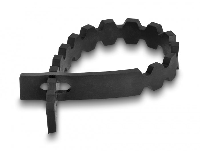 Delock Kabelbinder flexibel wiederverwendbar 20 Stück schwarz / weiß