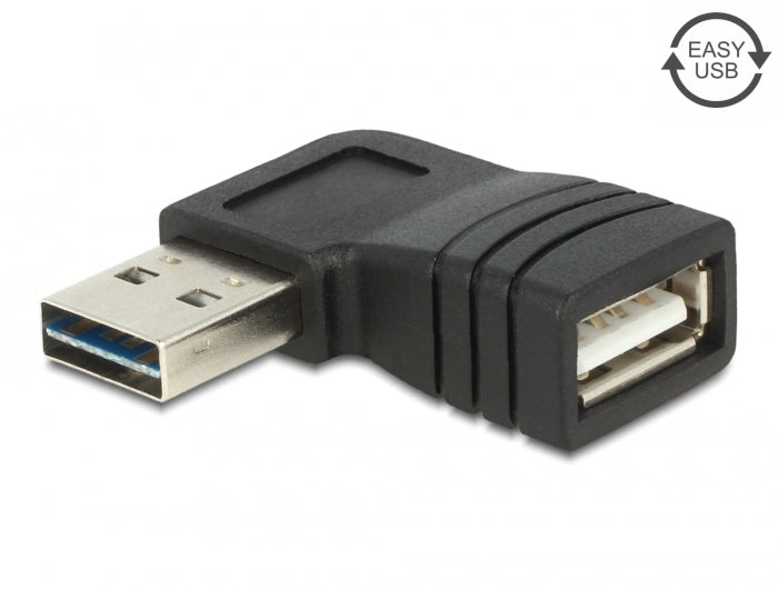 Delock Adapter EASY-USB 2.0-A Stecker > USB 2.0-A Buchse gewinkelt links / rechts