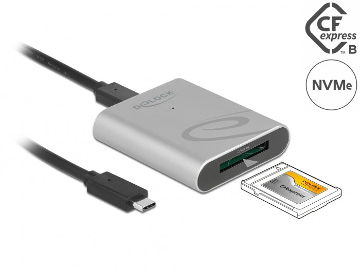 Delock USB Type-C™ Card Reader im Aluminium Gehäuse für CFexpress Speicherkarten
