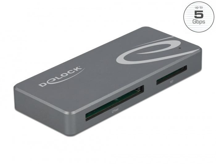 Delock USB Type-C™ Card Reader für CFast und SD Speicherkarten + USB Hub mit Typ-A und USB Type-C™ Port