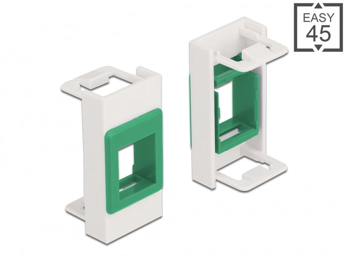 Delock Easy 45 Modul Keystone Halterung 22,5 x 45 mm, weiß / grün