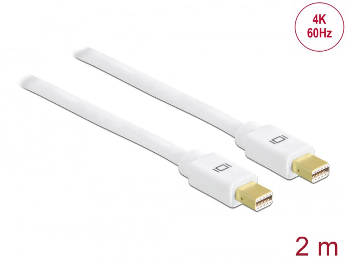 Delock Kabel Mini DisplayPort 1.2 Stecker > Mini DisplayPort Stecker 4K 60 Hz 2 m