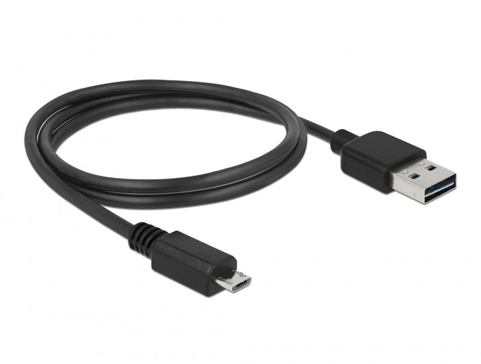 Delock Kabel EASY-USB 2.0 Typ-A Stecker > USB 2.0 Typ Micro-B Stecker 1 m schwarz