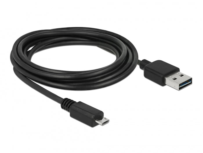 Delock Kabel EASY-USB 2.0 Typ-A Stecker > USB 2.0 Typ Micro-B Stecker 3 m schwarz