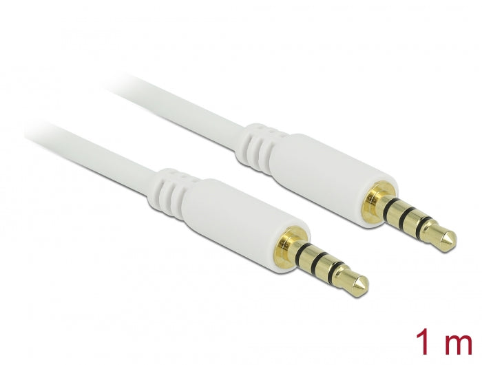 Delock Kabel Klinke 3,5 mm 4 Pin Stecker > Stecker 1 m