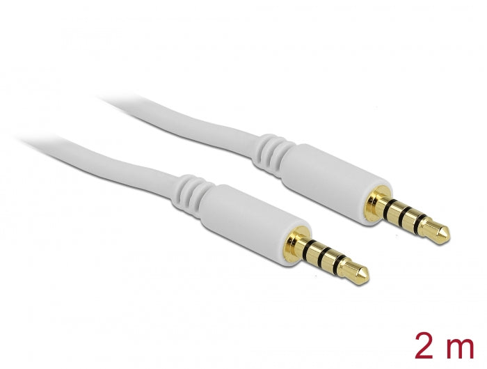 Delock Kabel Klinke 3,5 mm 4 Pin Stecker > Stecker 2 m