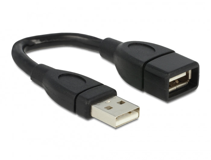 Delock Kabel USB 2.0 Typ-A Stecker > USB 2.0 Typ-A Buchse ShapeCable 0,15 m