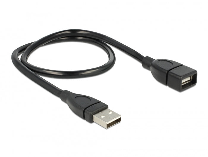 Delock Kabel USB 2.0 Typ-A Stecker > USB 2.0 Typ-A Buchse ShapeCable 0,5 m