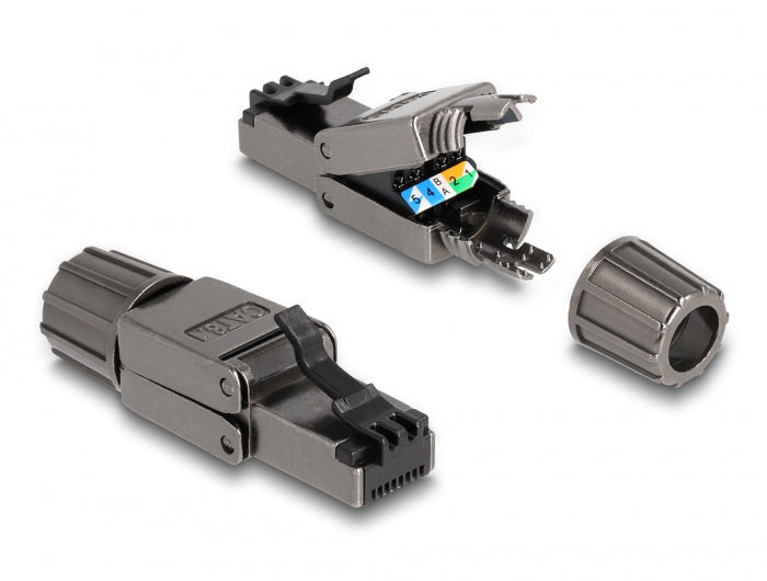 Delock RJ45 Stecker Cat.8.1 STP werkzeugfrei