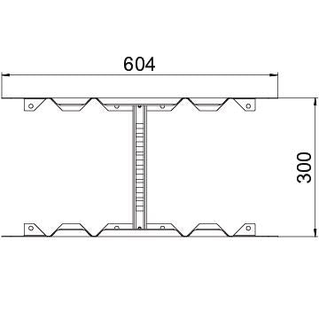 BETTERMANN Verbinder Kabeltrag ST 604mm LMFV 630 FT Schraubverb 300x60mm