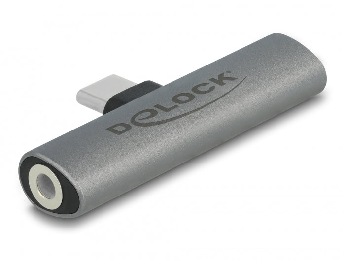 Delock Audio Adapter USB Type-C™ zu Klinkenbuchse und USB Type-C™ PD grau
