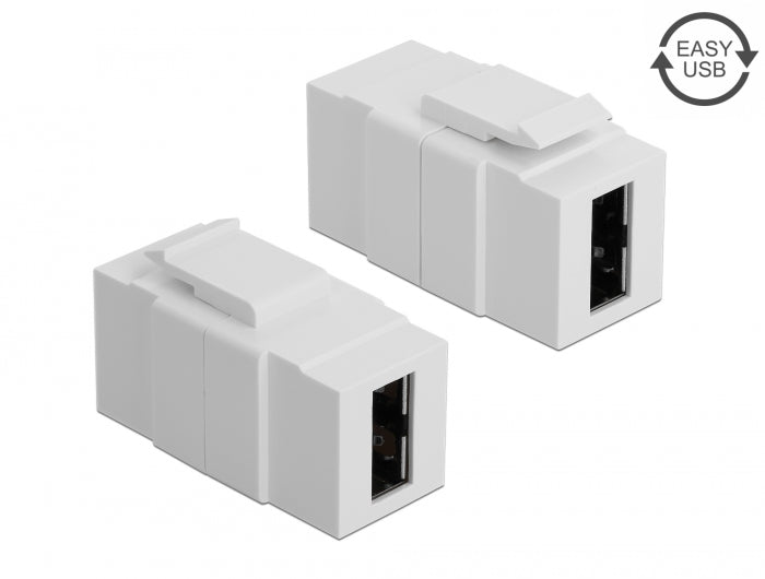 Delock Keystone Modul EASY-USB 2.0 A Buchse > EASY-USB 2.0 A Buchse weiß