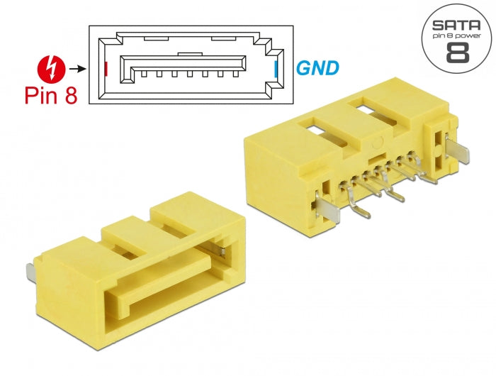 Delock Steckverbinder SATA 6 Gb/s Stecker Pin 8 Power