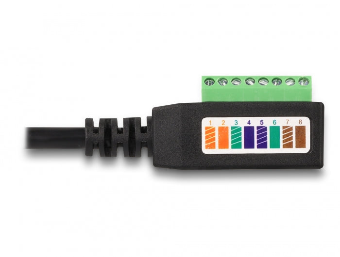 Delock RJ45 Kabel Cat.5e Stecker zu Terminalblock Adapter 21,5 cm