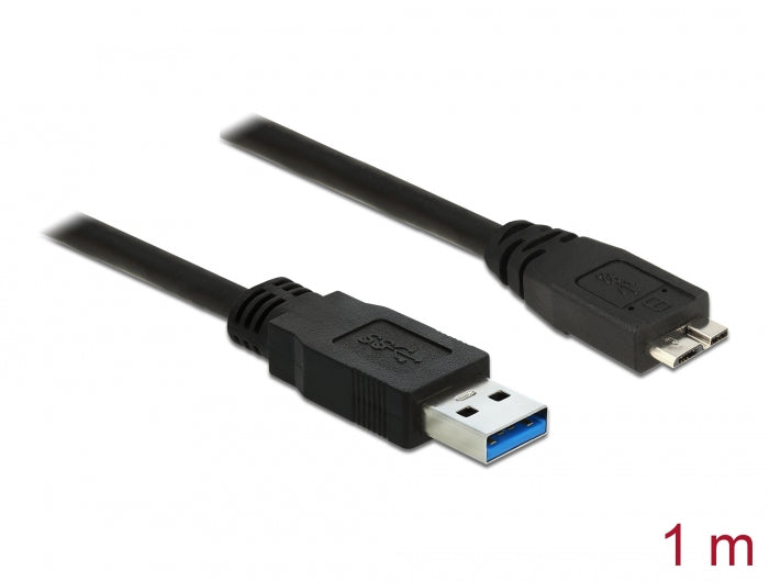 Delock USB 5 Gbps Kabel Typ-A Stecker zu Typ Micro-B Stecker 1 m schwarz