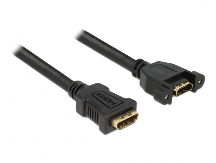 Delock Kabel HDMI-A Buchse > HDMI-A Buchse zum Einbau 4K 30 Hz 0,25 m