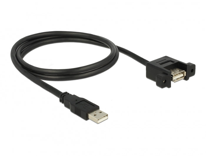 Delock Kabel USB 2.0 Typ-A Stecker > USB 2.0 Typ-A Buchse zum Einbau 1 m