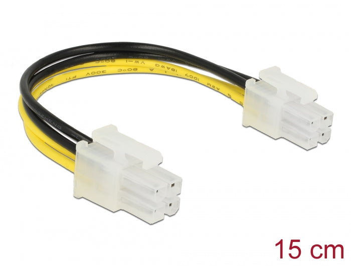 Delock Stromkabel P4 Stecker > P4 Stecker 15 cm