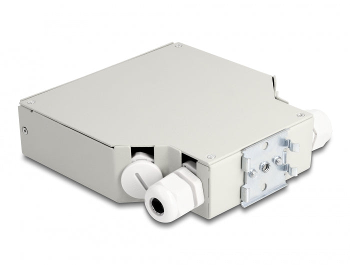 Delock LWL Verteilerbox für Hutschiene 8 Port grau