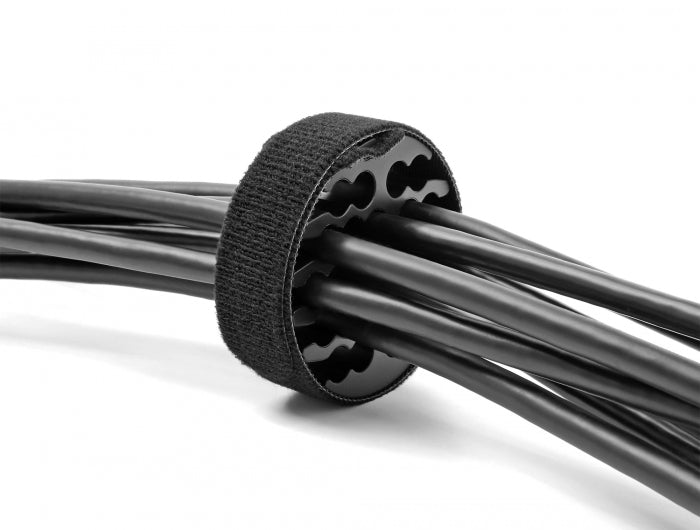 Delock Kabel-Organizer mit Klettkabelbinder schwarz