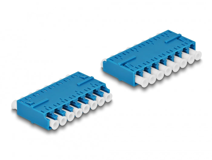 Delock LWL Kupplung HD LC Octuplex Buchse zu LC Octuplex Buchse blau