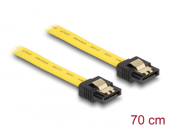 Delock SATA 6 Gb/s Kabel 70 cm gelb
