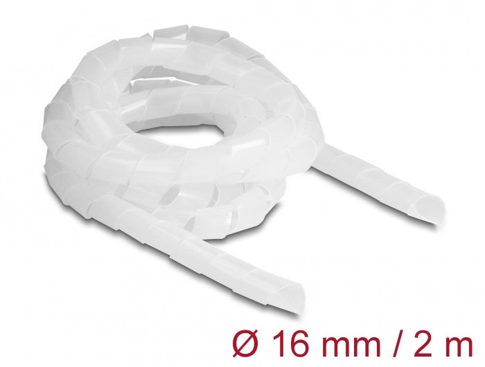 Delock Spiralschlauch flexibel 2 m x 16 mm transparent