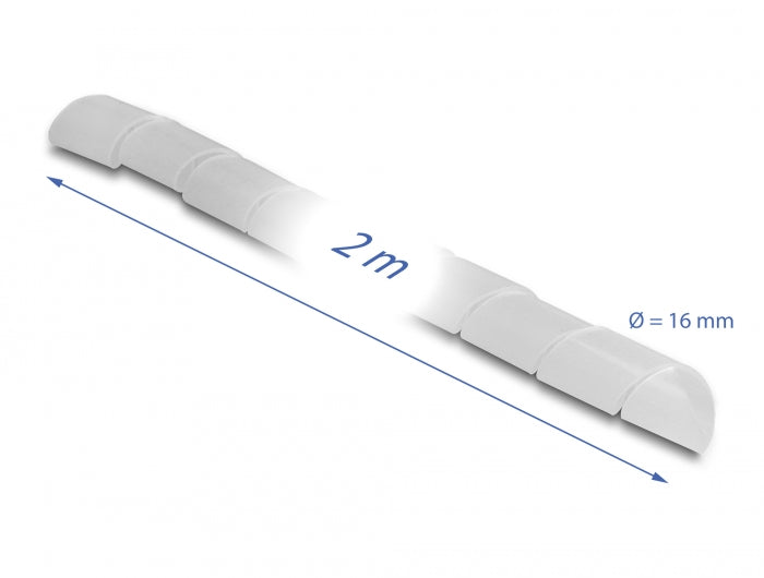 Delock Spiralschlauch flexibel 2 m x 16 mm transparent