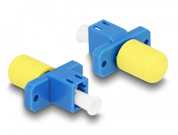 Delock LWL Hybrid Kupplung LC Simplex Buchse zu ST Simplex Buchse blau