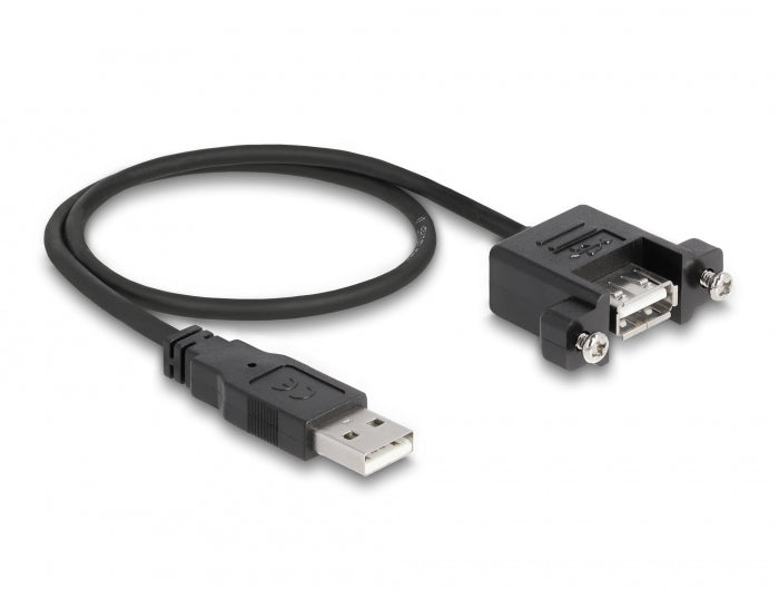 Delock Kabel USB 2.0 Typ-A Stecker > USB 2.0 Typ-A Buchse zum Einbau 0,5 m