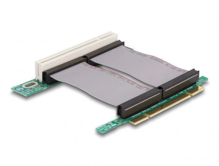 Delock Riser Karte PCI 32-Bit > PCI 32-Bit mit flexiblem Kabel 7 cm links gerichtet