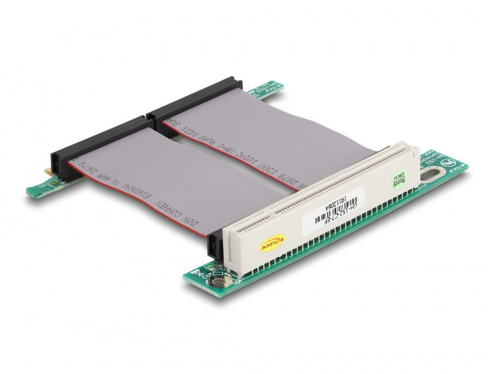 Delock Riser Karte PCI 32-Bit > PCI 32-Bit mit flexiblem Kabel 7 cm links gerichtet