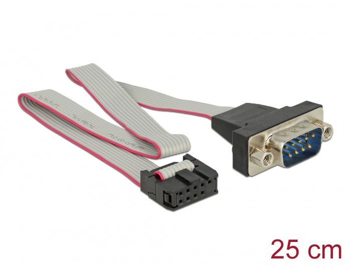 Delock Kabel RS-232 Seriell Pfostenbuchse zu DB9 Stecker Belegung 1:1
